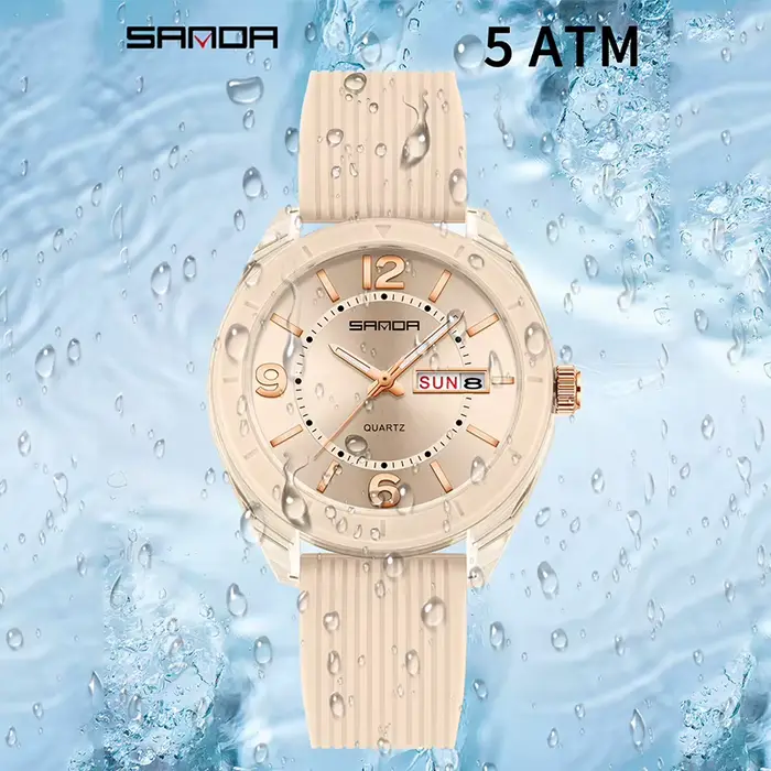 SANDA nouvelle montre à Quartz pour femmes étanche Auto Date semaine élégant luxe dames