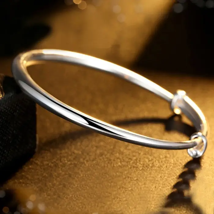 Bracelet en argent Sterling 925 pour femmes et hommes, à la mode, pour fête de mariage, mignon, fait à la main, bijoux tissés, brillant, réglable