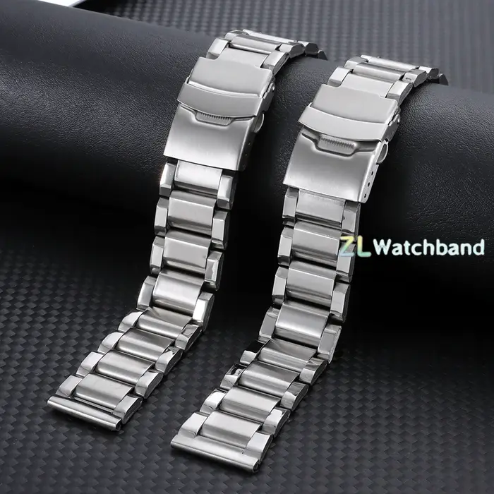 Bracelet de montre en métal 20mm 22mm 24mm pour Seiko