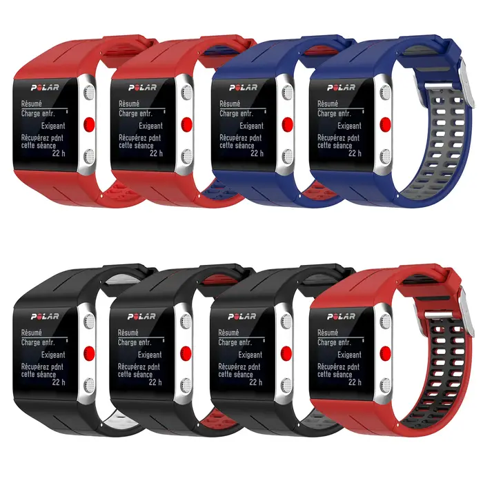 Bracelet de montre en silicone de remplacement pour Polar V800 GPS