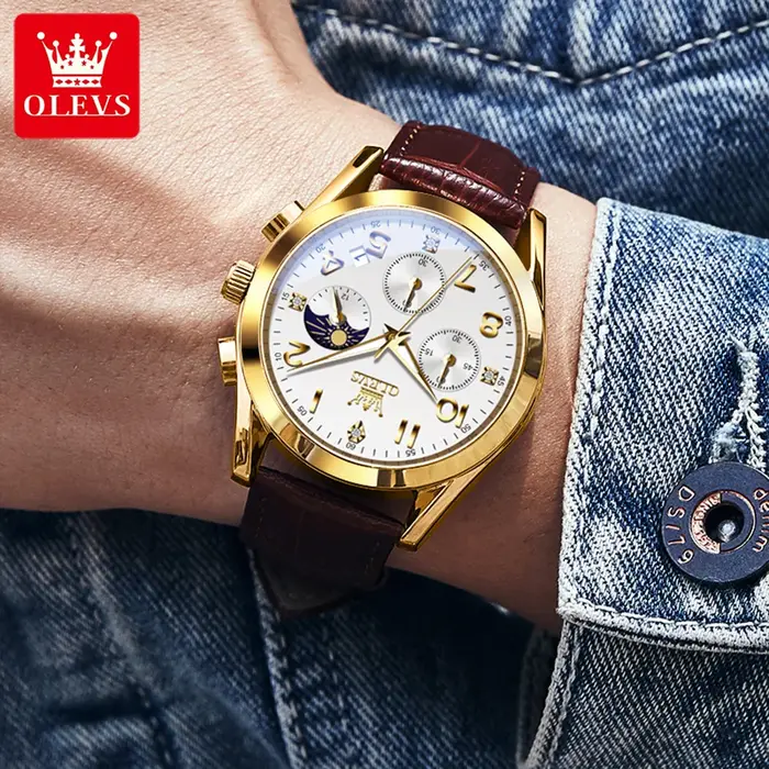 Montre-bracelet à quartz OLEVS 2890 pour homme