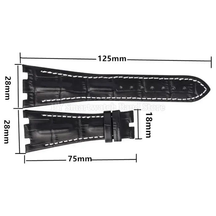 Bracelet de montre en cuir de 28mm