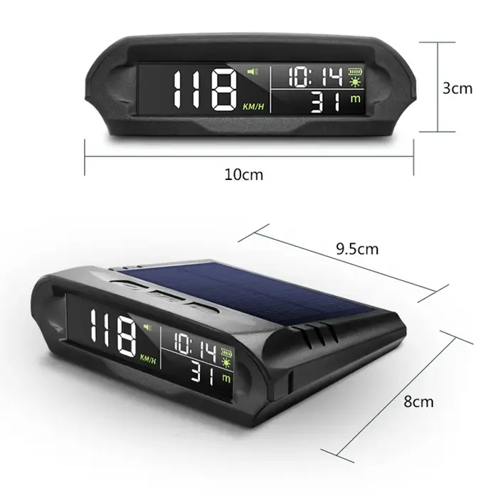 Compteur de vitesse GPS automatique avec charge solaire