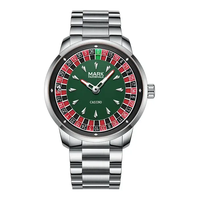 Mark Fairwhale 2025 nouvelle marque supérieure hommes montre à Quartz chiffres arabes cadran rotatif Roulette