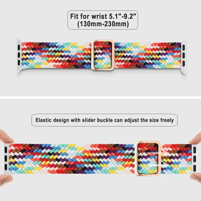 Boucle Solo tressée pour Apple watch Ultra band 40mm 44mm 41mm 38mm 49mm 45mm bracelet en Nylon élastique iWatch série 9 8 7 3 se