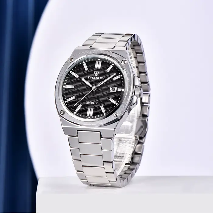 Montres pour hommes 2026, marque TYBERLEY, texture ajustée au froid, quartz, calendrier, lumineuses, étanches, montres pour hommes, style business