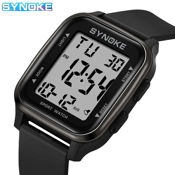 SYNOKE montre numérique militaire en plein air nouveau pour hommes mode rétro hommes montre sport étanche hommes montre multifonctionnel lumineux