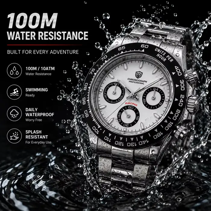 Watchdives WD16500 V2 montre à Quartz VK63 balayage sport chronographe montres saphir AR revêtement BGW9 lumineux