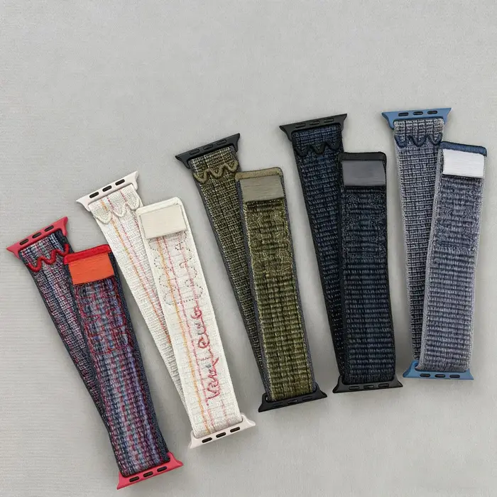 Bracelet à rayures pour bracelets de montre Apple Series11-10 42mm 46mm Ultra 2-3 49mm 45mm 40 44mm 41mm iWatch 9-8-7-6-5-4-SE Sport Nyon Loop