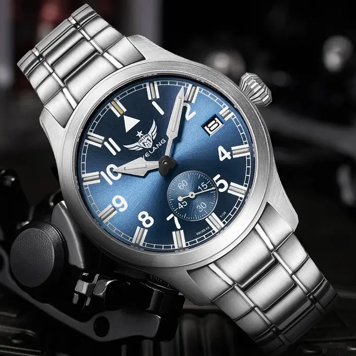 Yelang-Montre à Quartz Minimaliste pour Homme d'Affaires, H3, T100, 42mm, VL48, Mouvement Professionnel, Étanche, 2024 m, V1023, Nouveau, 100