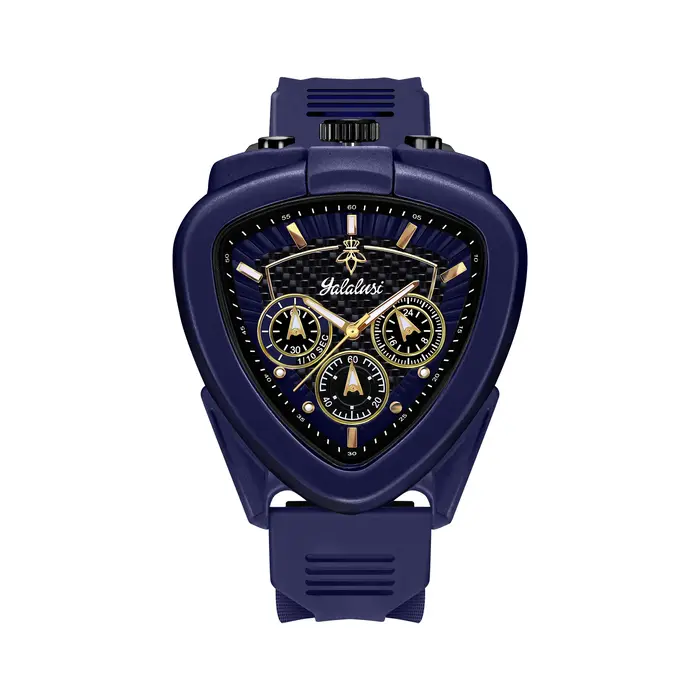 Montre pour homme YaLaLuSi : montre-bracelet à quartz résistante à l'eau avec cadran triangulaire