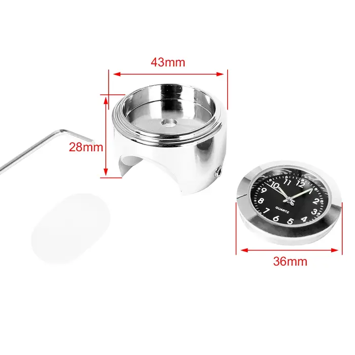 Montre à quartz étanche Shoous pour guidon de moto