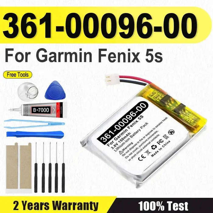 Nouvelle batterie de montre 361-00097-00 361-00096-00 361-00098-00 pour Garmin Fenix 5 Fenix 5S 5X F