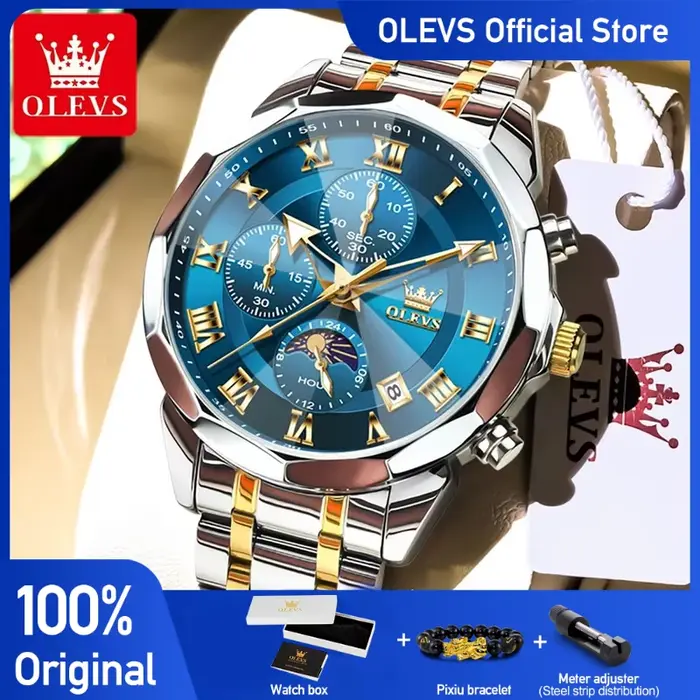 Montre à Quartz Multifonctionnelle pour Homme