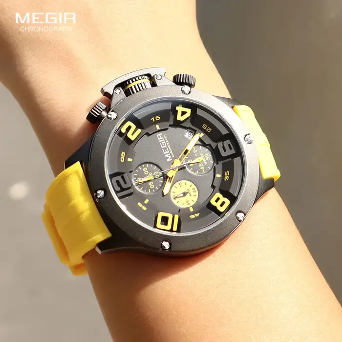Montre de sport à quartz à grand cadran pour homme
