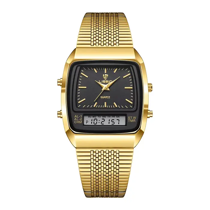 Montres à quartz LIEBIG de luxe à double affichage pour hommes et femmes, mode, sport de plein air,