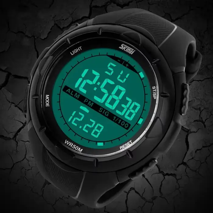 SKMEI 1025 hommes montres militaires réveil résistant aux chocs étanche montre numérique reloj hombre mode Simple montre de Sport