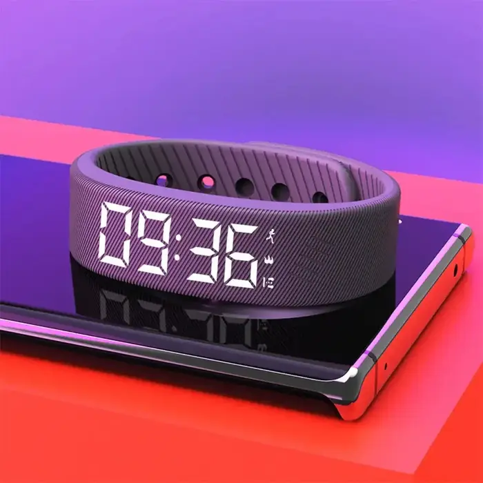Bracelet intelligent LED numérique étanche horloge intelligente Smartband avec podomètre en cours d'exécution moniteur