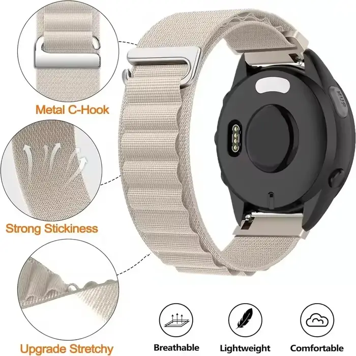 Bracelet de montre boucle alpine pour Garmin Venu 3 3s/2S/2Plus/ Vivoactive 6 5 4 4s