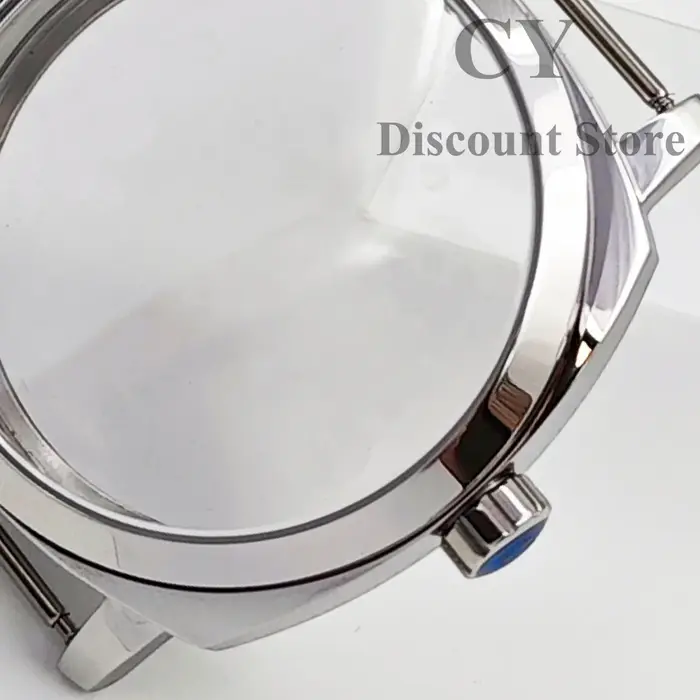 RICHUS ETA6497 Boîtier de montre 42mm en acier inoxydable argenté, verre saphir, compatible avec les mouvements ETA 6497 6498 ST3600, accessoire de montre