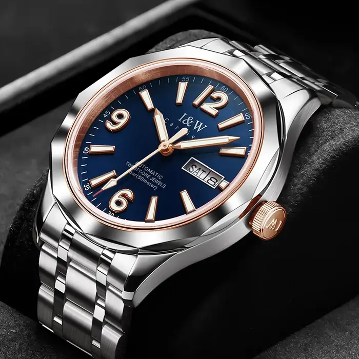 Montre mécanique en tungstène pour hommes