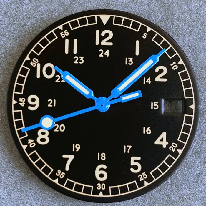 Nologo 29mm pilote champ cadran de montre pour NH35 NH36 3.8/3 horloge
