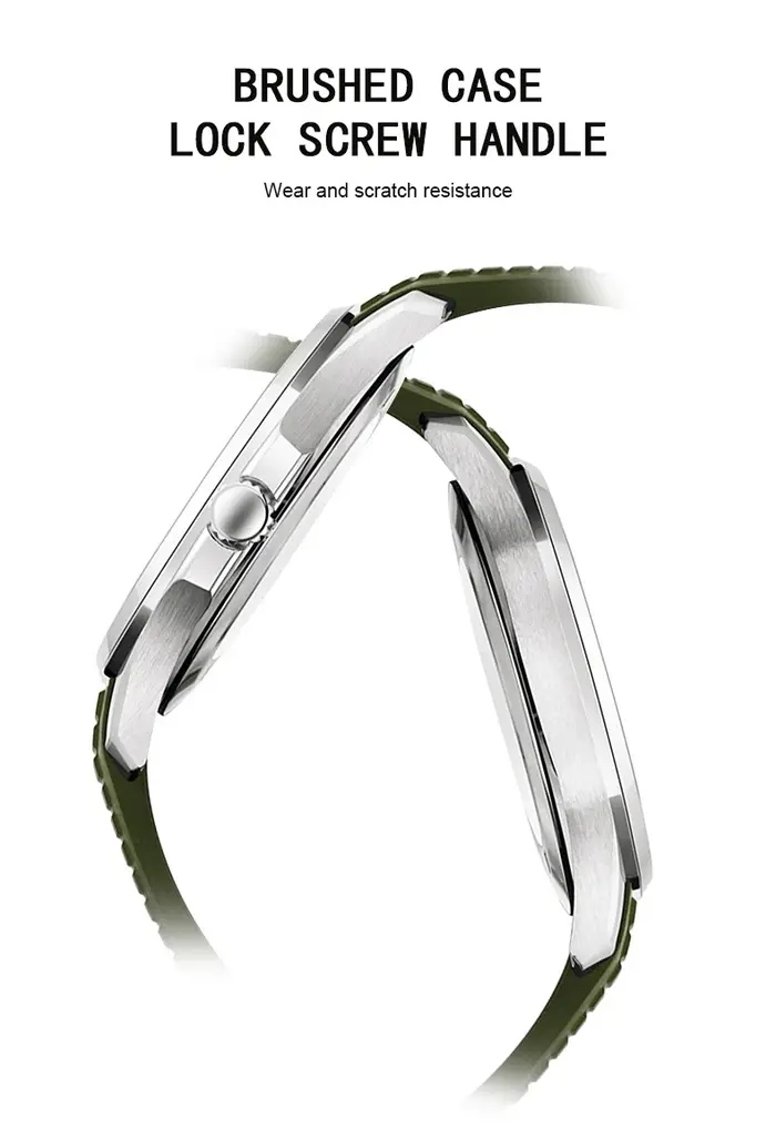 Specht & Sohne marque montres mécaniques automatiques montres de sport saphir vert lumineux 50M étan