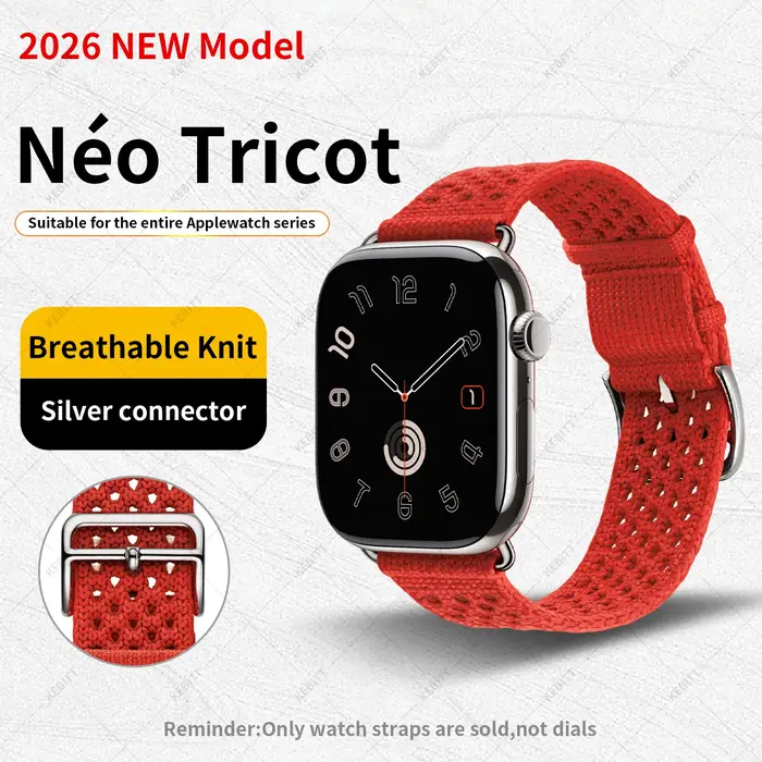 Nouveau Bracelet en Tricot Neo 2026 pour Apple Watch Ultra 3 2 et Séries 11 10 9 8 7 6 5 SE 3 2 46mm 41mm 45mm 49mm