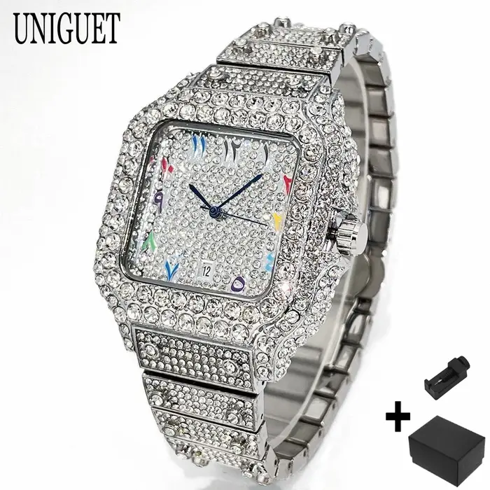 Montre pour femme UNIGUET, marque de luxe tendance, élégante, avec petit cadran rose diamanté, quart