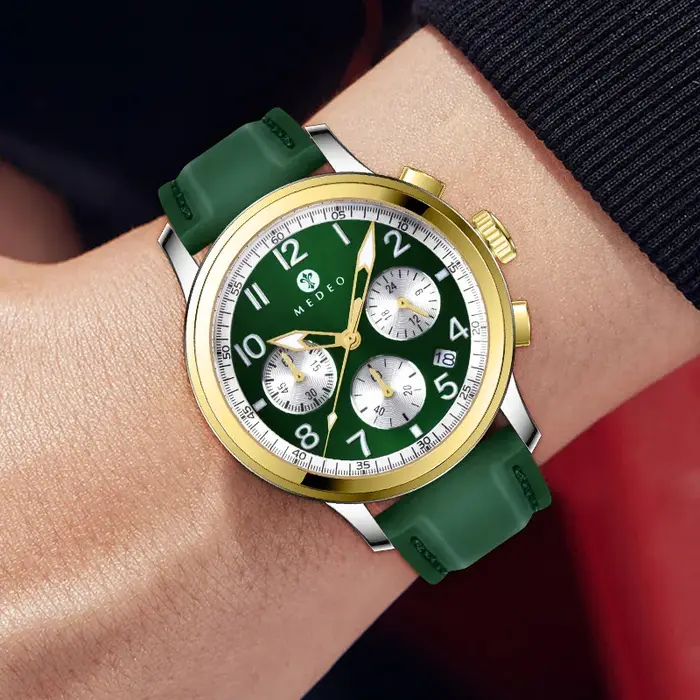 Montre à quartz chronographe série avec mouvement Sei-ko VD53B du Japon