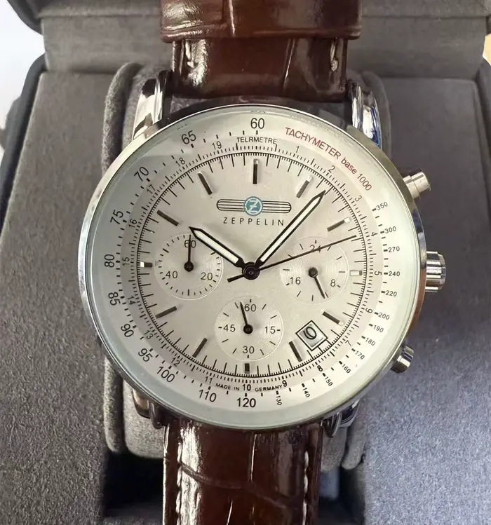 Montre de luxe Zeppelin pour homme, automatique, date, quartz, trois aiguilles, chronographe multifo