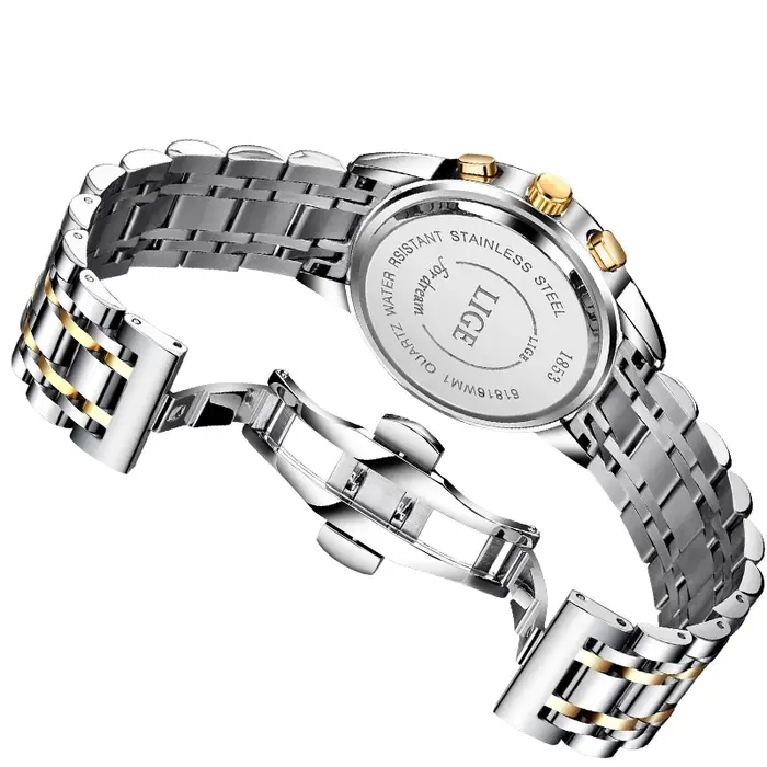 LIGE-Montre de sport à quartz étanche pour homme, montres chronographes décontractées, horloge entièrement en acier, marque supérieure, mode de luxe