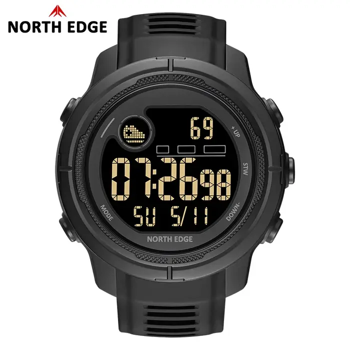 NORTH EDGE Mars5 montre électronique pour hommes chronographe lumineux multifonctionnel détection de