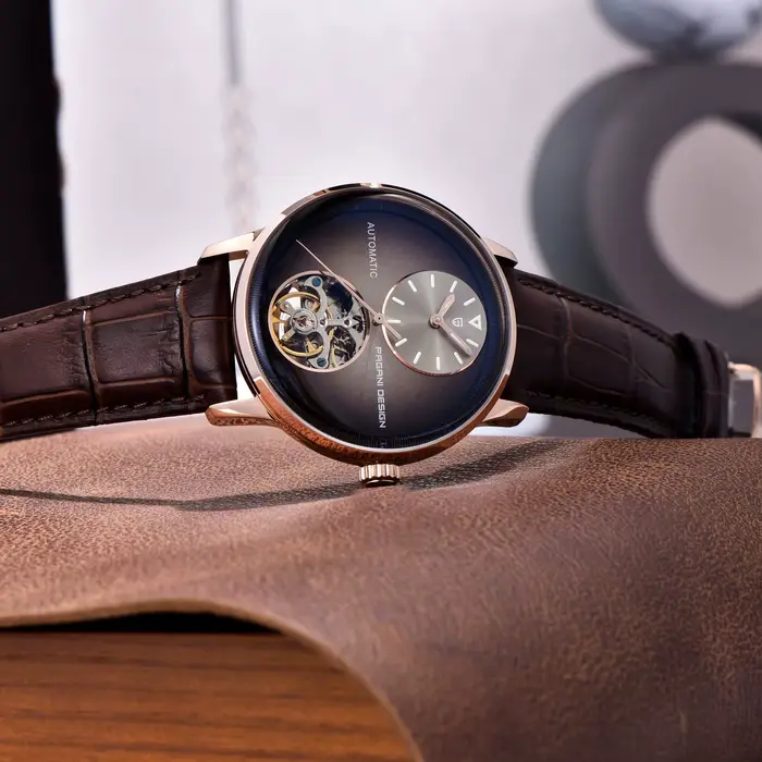 PAGANI DESIGN Montre mécanique rétro minimaliste pour hommes d'affaires