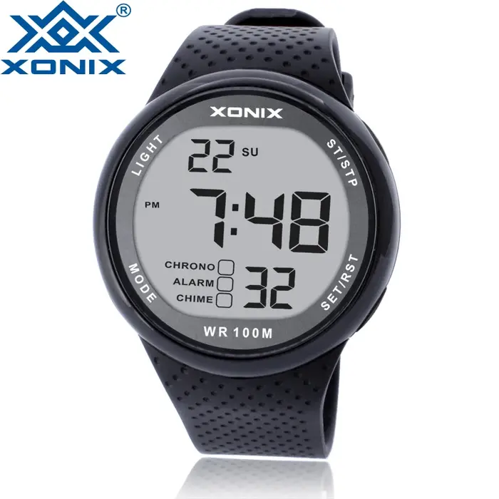 XONIX classiques montre de sport Relogio Masculino numérique plongée natation étanche 100m Reloj Hombre montre-bracelet submersible GJ