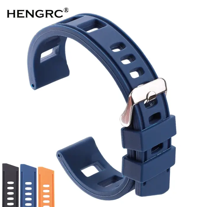 Bracelets de montre en caoutchouc Bracelet 20mm 22mm Orange bleu noir femmes hommes