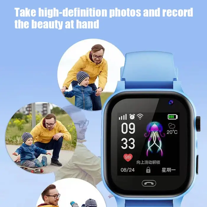 4G enfants montre intelligente pour SOS GPS appel LBS Tracker localisation carte Sim montres horloge multifonctionnelle