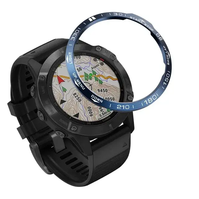 Anneaux de lunette boîtier en métal pour Garmin Fenix 7 7X 6 6X Pro 5 5 Plus Bracelet anneau couvert