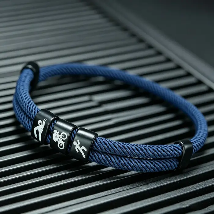 Bracelet en corde de sport pour homme Noter Creative, idéal pour le triathlon, en corde de 4 mm séle