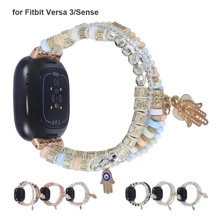 Bracelet de luxe pour Fitbit Versa 3/ Versa 4/fouet 2 bandes