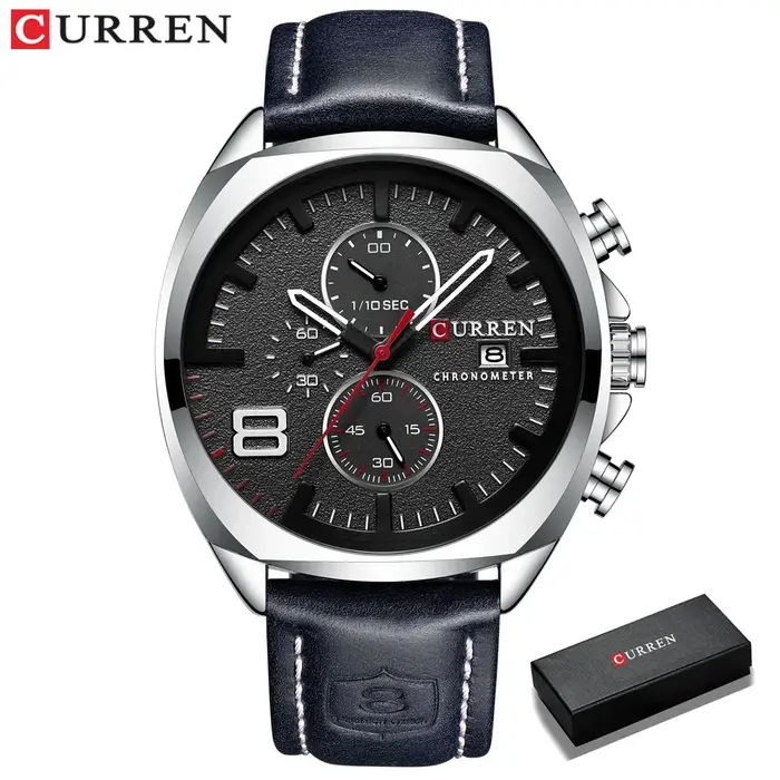 CURREN hommes montre de luxe montre-bracelet montres à Quartz mode cuir Style Punk