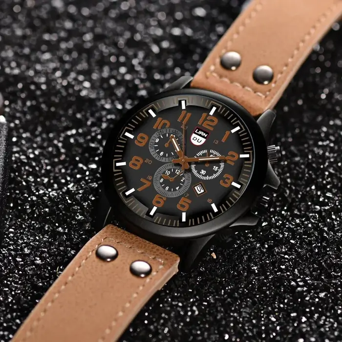Montre de marque de luxe hommes montres de sport en cuir
