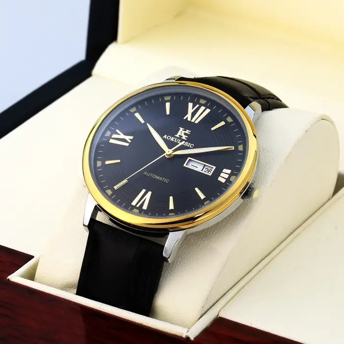 Montre mécanique automatique ultra fine pour hommes