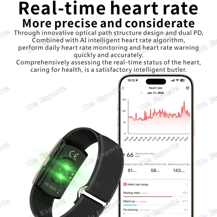 Montre connectée 2026 avec 178+ modes sportifs