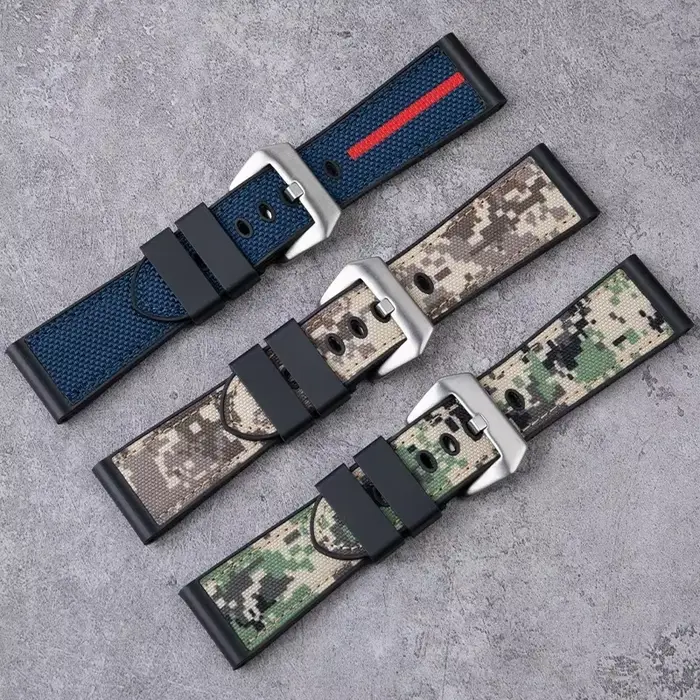 Bracelets de montre en toile et caoutchouc