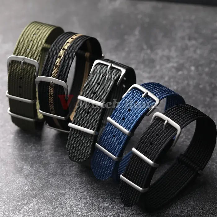 Nouveau bracelet de montre en Nylon nervuré