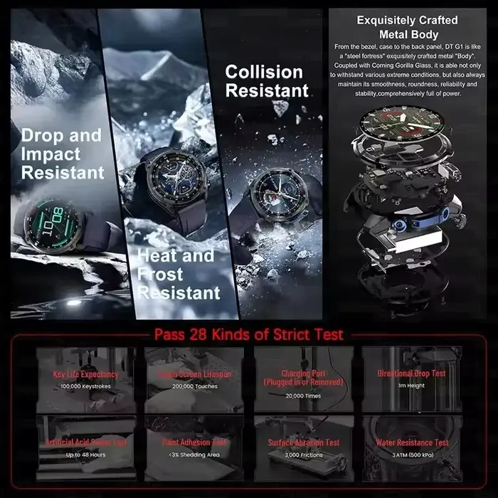 Montres intelligentes de plongée profonde pour homme