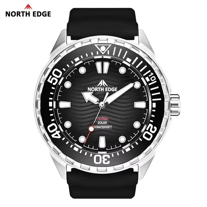 NORTH EDGE 2025 nouvelle montre de plongée à énergie solaire TRITON hommes montres à Quartz de luxe