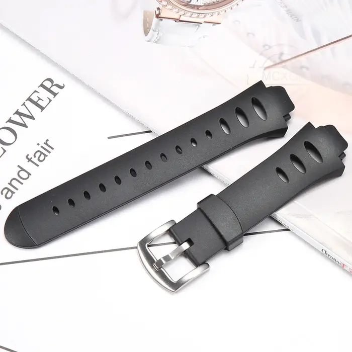 Bracelet de montre en caoutchouc pour Suunto Observer X6 HRM DEC19 P45