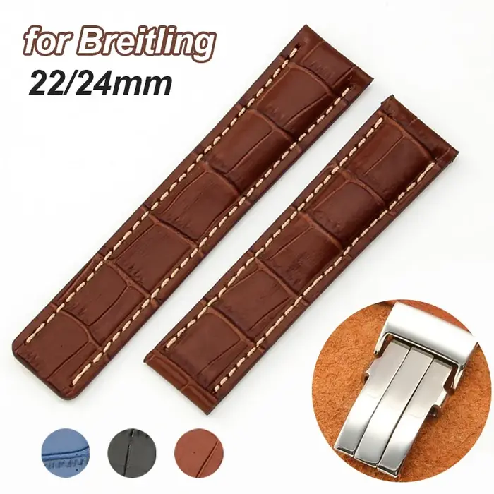 Bracelet de montre en cuir de vache véritable
